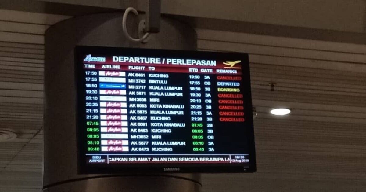 Lampu Landasan Rosak, 12 Penerbangan Dari Sibu Dibatalkan