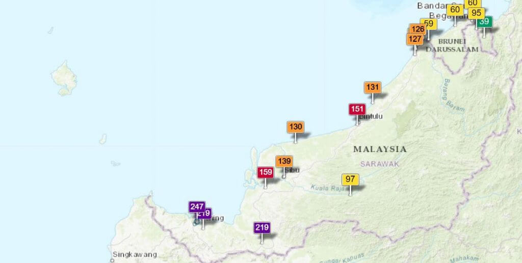 Kuching, Samarahan dan Sri Aman Catat API SANGAT TIDAK SIHAT