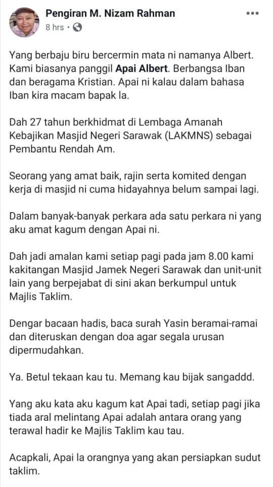 Kisah Lelaki Iban Jadi Orang Terawal Hadir Majlis Ilmu di Kuching, Siap Bantu Susun Kitab