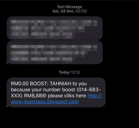 Hati Hati Dengan Scammer E-Tunai RM30 Yang Menyamar Mewakili Boost