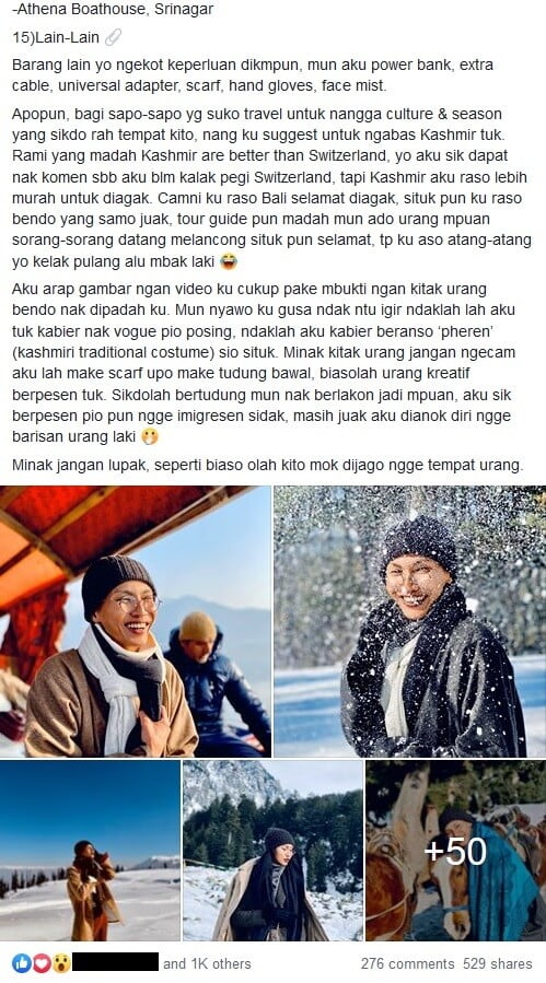 Pemuda Ini Kembali Lagi, Kali Ini Kongsi Panduan Ke Kashmir Pula