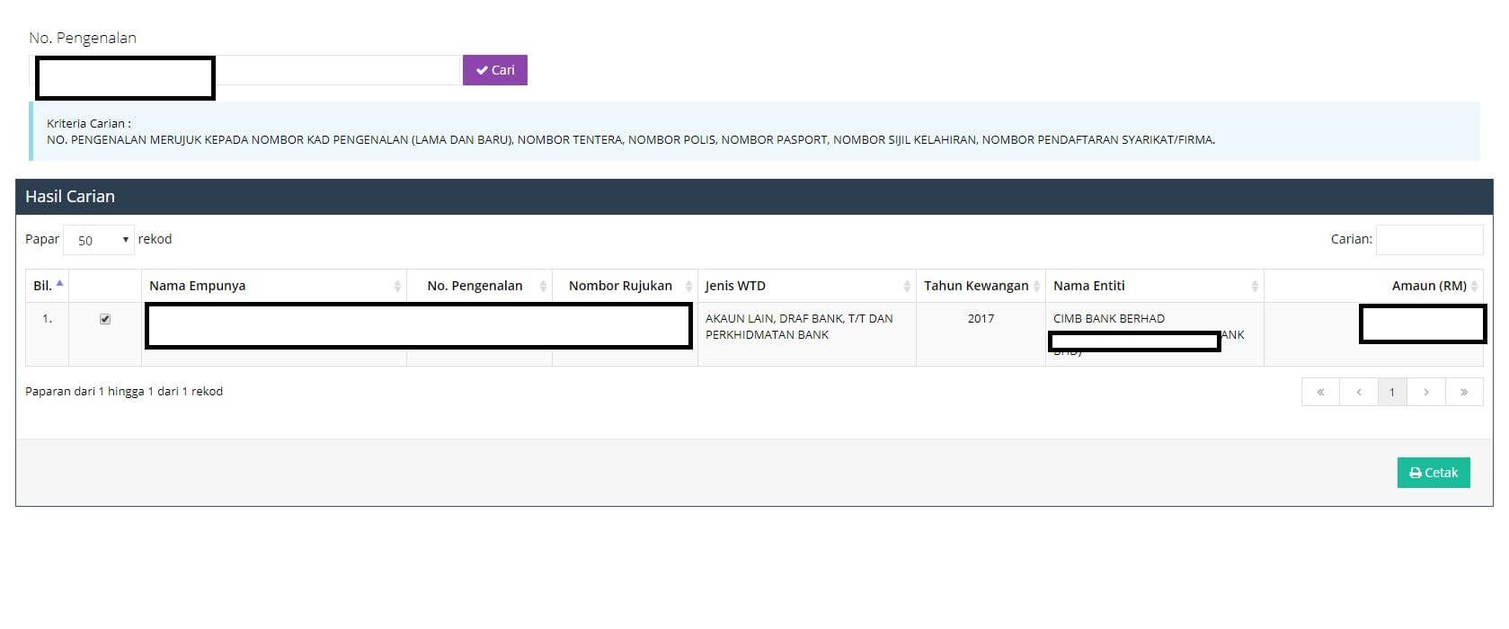 Ini Cara Untuk Menyemak Wang Tidak Dituntut Secara Atas Talian
