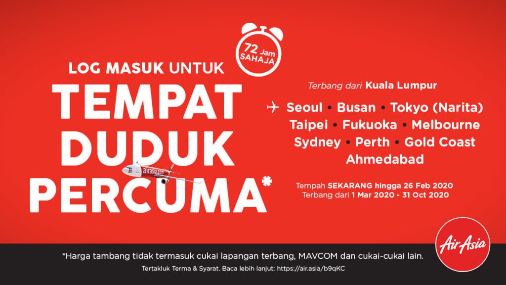 Nak Bercuti Ke Oversea? Rebut Tambang Percuma AirAsia X Ini Sekarang