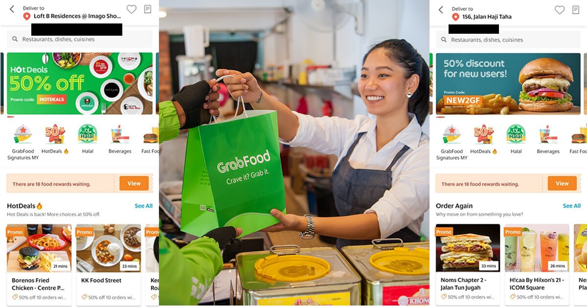 GrabFood Tawar Diskaun 50% Buat Pengguna Di Kuching Dan Kota Kinabalu
