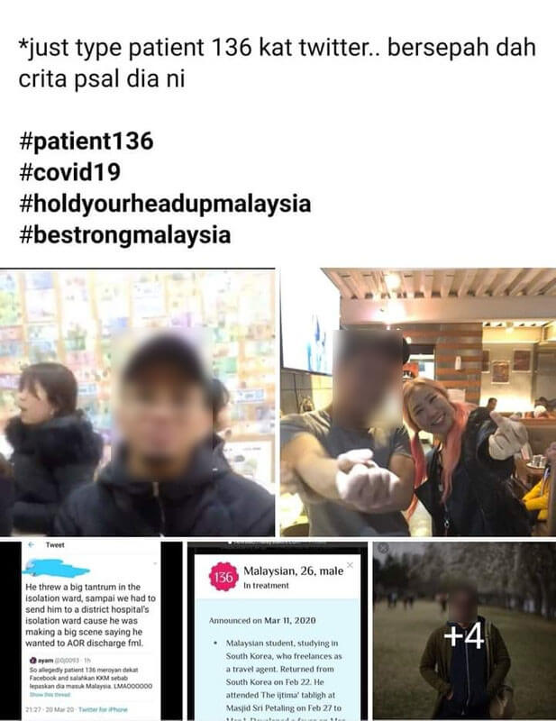 #Patient136 Trending Di Malaysia, Netizen Dakwa Lelaki Ini Punca COVID-19 Gelombang Kedua
