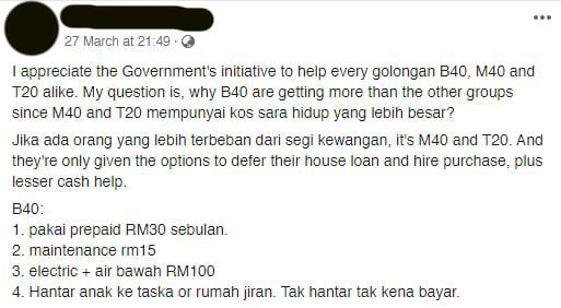 Wanita Ini Undang Kecaman Netizen Kerana Cemburu Dengan Bantuan B40