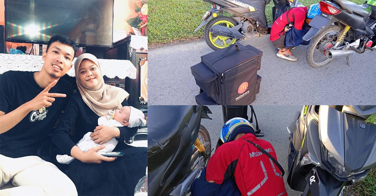 "Bantu Dulu, Delivery Kemudian" Sikap Lelaki Penghantar Makanan Ini Buat Ramai Tersentuh