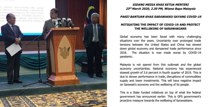 Sarawak Umum Pakej Sarawakku Sayang, Bantuan RM 1,500 