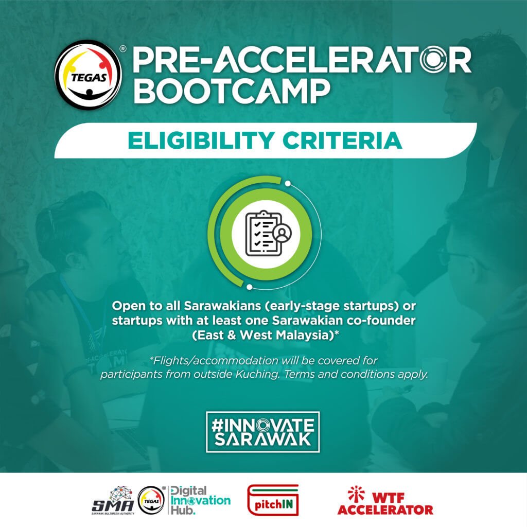 Permohonan Sertai TEGAS Pre-Accelerator Bootcamp 2020 Kini Dibuka, Peluang Keemasan bagi Syarikat Pemula Sarawak