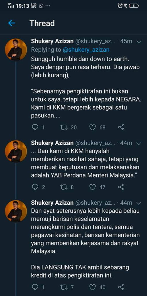 Dipuji Sebagai Pengarah Kesihatan Terbaik Dunia, Ini Respon Padu DG Hisham