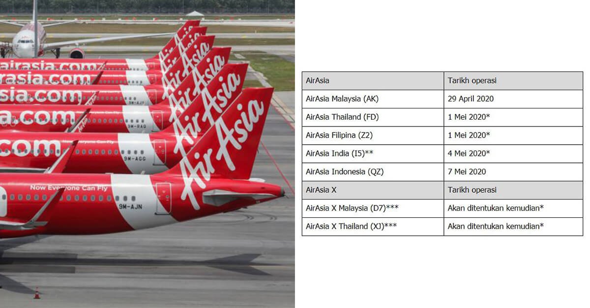 AirAsia Umum Penerbangan Domestik Terpilih Akan Disambung Mulai 29 April 2020