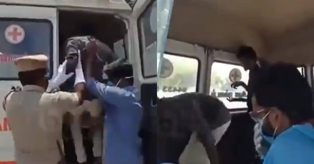 Polis India Benar-Benar Bawa 'Pesakit' COVID-19 Semasa Sekatan Jalan Raya