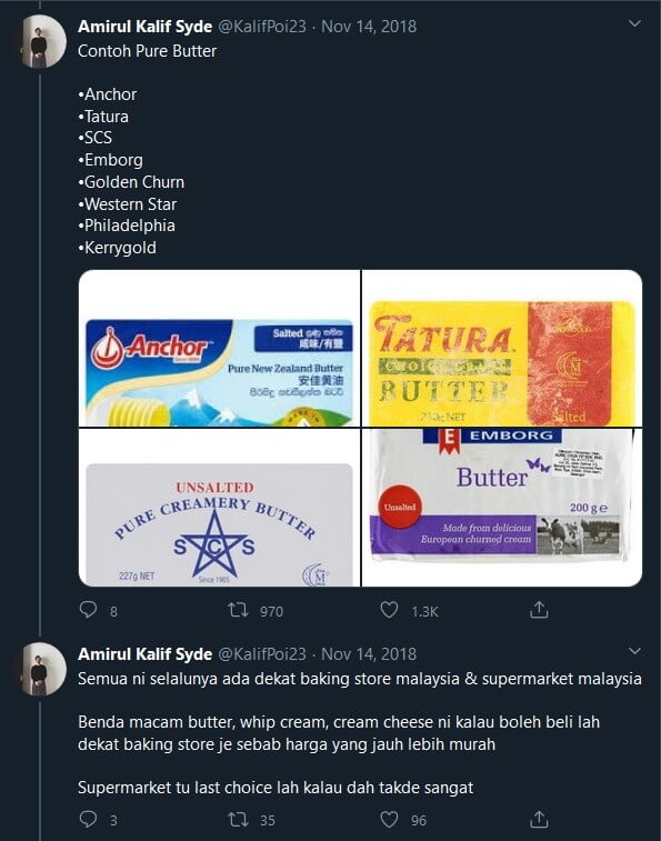 Ketahui Tips Memilih Butter Yang Betul Agar Kek Menjadi Dan Sedap