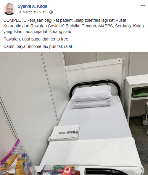 "Barulah Tak Ralat Bayar Cukai", Fasiliti Pusat Rawatan COVID-19 Di MAEPS Serdang Mengagumkan Netizen 8 image 13 "Barulah Tak Ralat Bayar Cukai", Fasiliti Pusat Rawatan COVID-19 Di MAEPS Serdang Mengagumkan Netizen