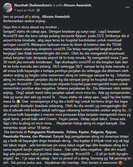 Elak Risiko COVID-19, Lelaki Ini Sanggup Berjalan Kaki Selama 3 Hari Pulang Ke Kampung