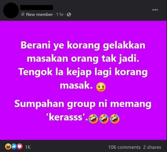 Tiba-Tiba Tular, 'Group' Masakan Tak Jadi Penghibur Terbaru Netizen
