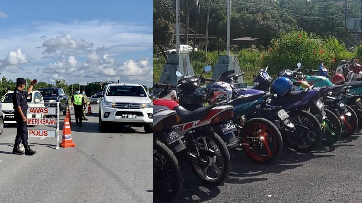 Jalan Dari Samarahan Ke Simunjan Semasa PKPB, 25 Penunggang Motosikal Dikompaun