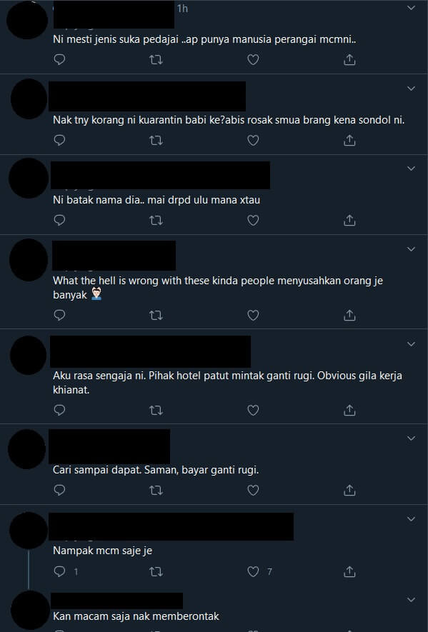 "Pengotor Mengalahkan Kera", Gambar Hotel Kuarantin Di Sarawak Rosak Teruk Tular