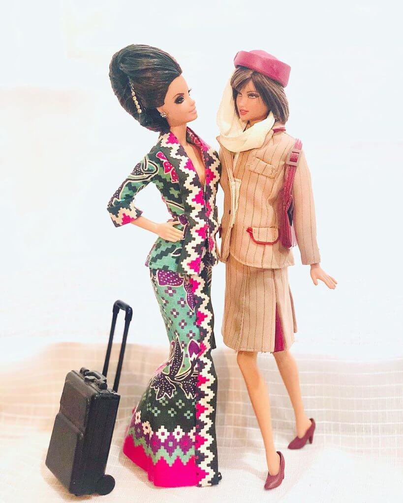 Lelaki Ini Tampil Kreatif Hasilkan Patung Barbie Versi Etnik Borneo