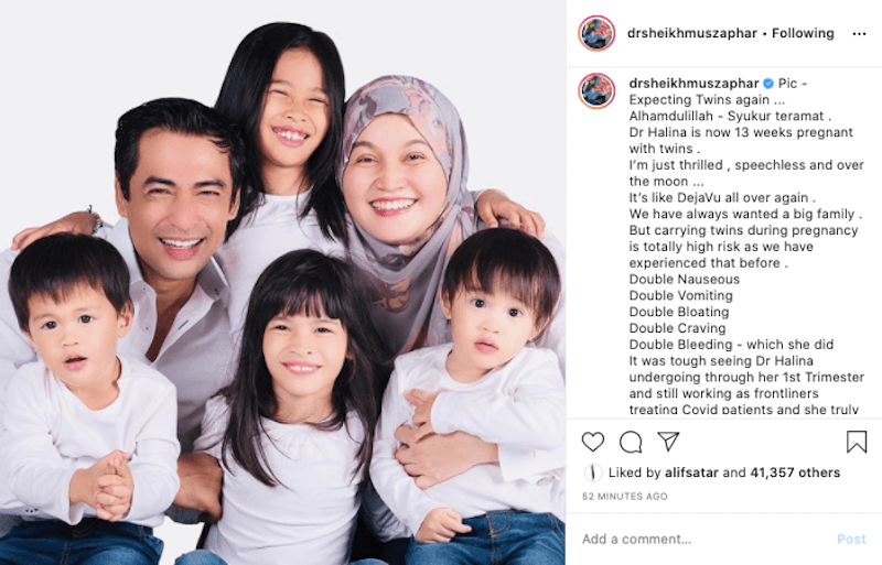 Rezeki Syawal, Angkasawan Negara Dr Sheikh Muszaphar Bakal Dapat Anak Kembar Lagi