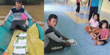 Demi Pelajar Pedalaman, Guru Ini Sanggup Hantar Kerja Sekolah Guna Sampan