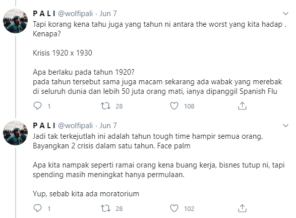 Lelaki Ini Kongsi Kesan Ekonomi Selepas Berakhirnya Moratorium