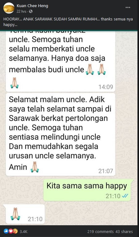 Uncle Kentang Bantu Lelaki Sarawak Berjalan Kaki Sejauh 80 KM Untuk Ke KLIA 9 Uncle Kentang Bantu Lelaki Sarawak Berjalan Kaki Sejauh 80 KM Untuk Ke KLIA