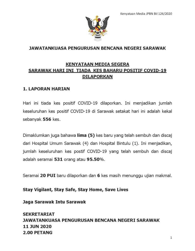 Sarawak Catat Kadar Sembuh Setinggi 95.50%, Hanya Lapan Orang Kini Dirawat 8 101972552 1901889776609044 6763151877170132924 o 1 Sarawak Catat Kadar Sembuh Setinggi 95.50%, Hanya Lapan Orang Kini Dirawat