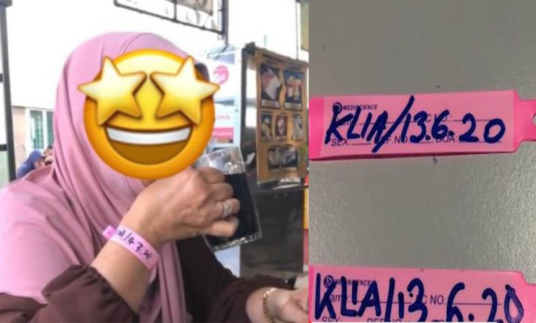 Netizen Kecam Wanita Ini Yang Keluar Makan Guna Gelang Kuarantin