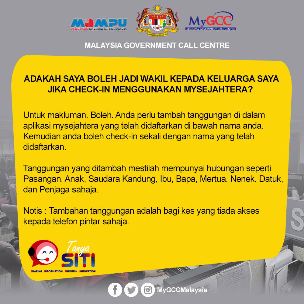 Ini Panduan Ringkas Masukkan Nama Tanggungan Dalam Aplikasi MySejahtera