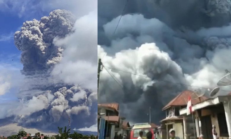 Letupan Kedua Gunung Indonesia Dalam Masa 3 Hari Keluarkan Awan Debu Gergasi