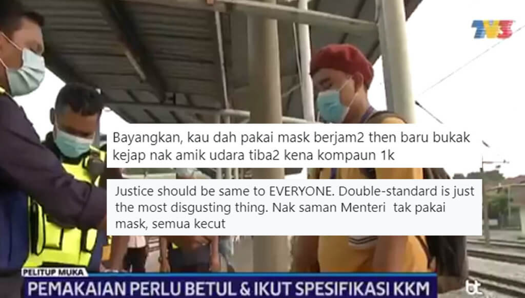  Remaja Menangis  Didenda RM 1K Kerana Turunkan Pelitup Muka 