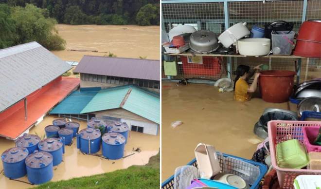 Rumah Dan Sekolah Hampir Tenggelam, Giliran Kapit Pula Dilanda Banjir Teruk