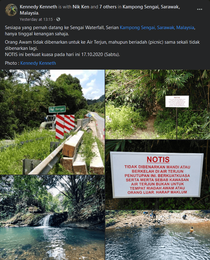 Port Air Terjun Viral Di Serian, Sengai Waterfall Kini Ditutup Untuk Kunjungan Awam