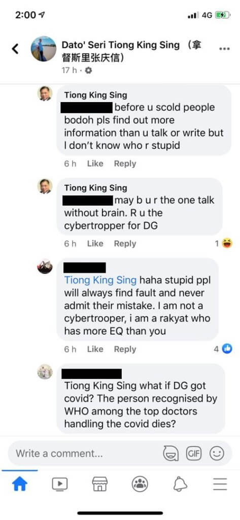 Tuduh Netizen Cybertrooper DG Hisham, MP Bintulu Ini Bengang Diserang Di Sosial Media
