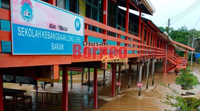 Sekolah Antara Yang Terjejas Akibat Banjir Di Long Atip Dan Long Lenei. Kredit gambar UtusanBorneo