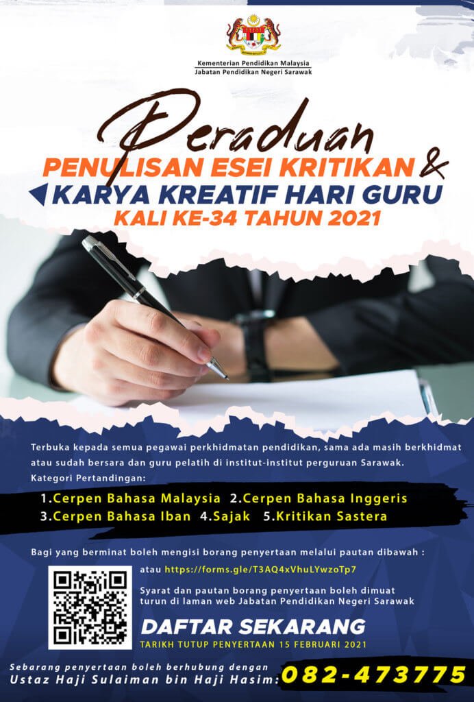 Menangi Hadiah Wang Tunai Sehingga RM 1,000 Untuk Guru Kreatif Melalui Peraduan Anjuran JPN Sarawak Ini