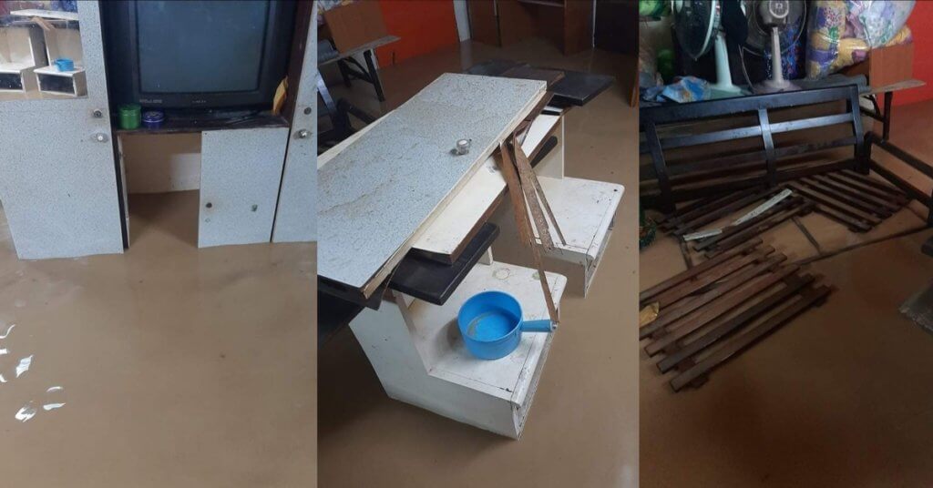 Walaupun Rumah Dimasuki Air, Adik Di Sabah Ini Tetap Gembira Sambut Hari Jadi