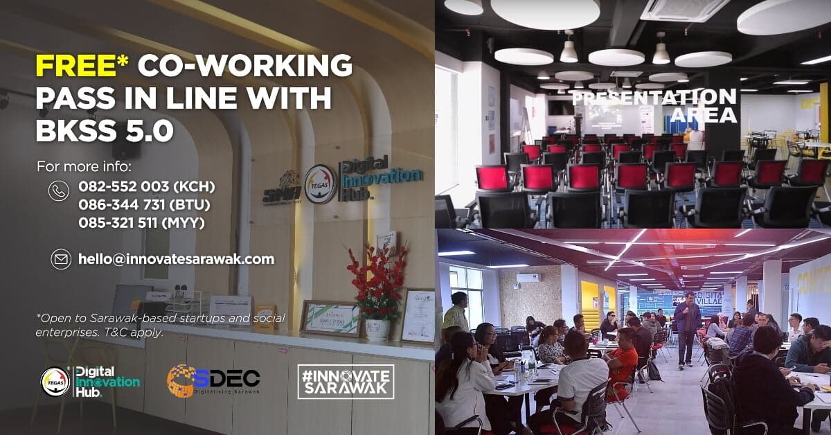 Nikmati Pas Co-Working Hub Inovasi Digital TEGAS Secara Percuma Selaras Dengan Pengumuman BKSS 5.0