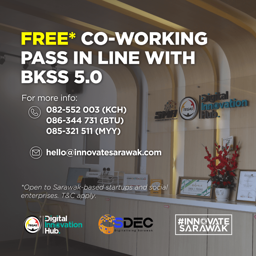 Nikmati Pas Co-Working Hub Inovasi Digital TEGAS Secara Percuma Selaras Dengan Pengumuman BKSS 5.0
