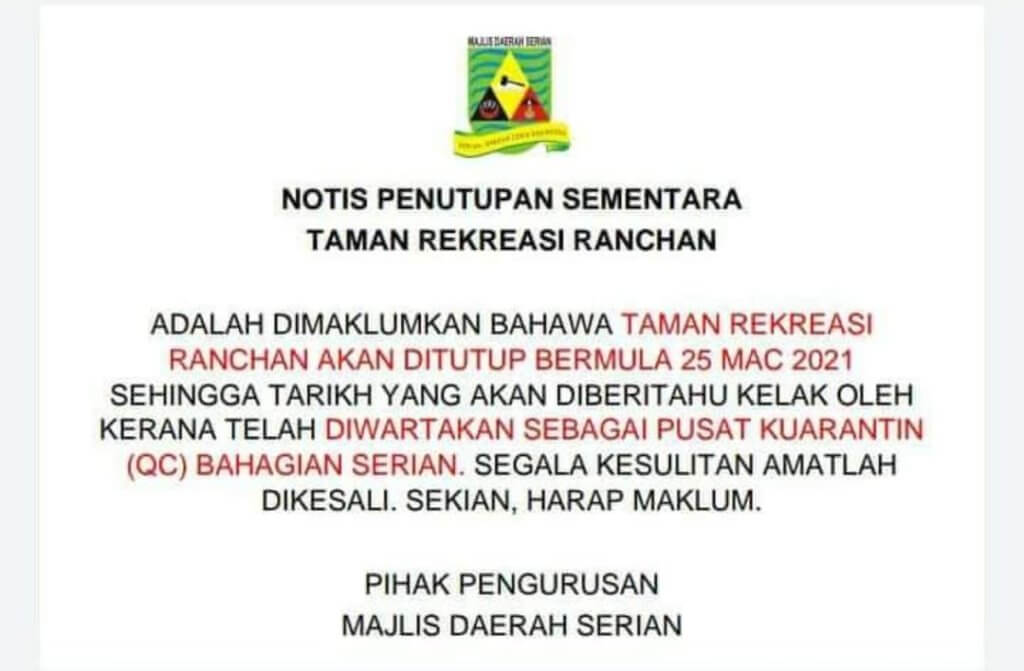 2 Lokasi Pelancongan Semulajadi Di Kuching Dan Serian Ditutup Sementara