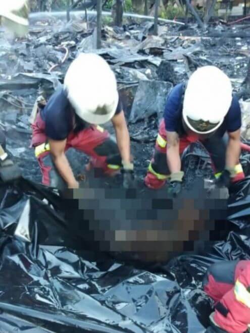 Seorang Rentung Di Dalam Kebakaran Melibatkan Lima Buah Rumah Di Sibu