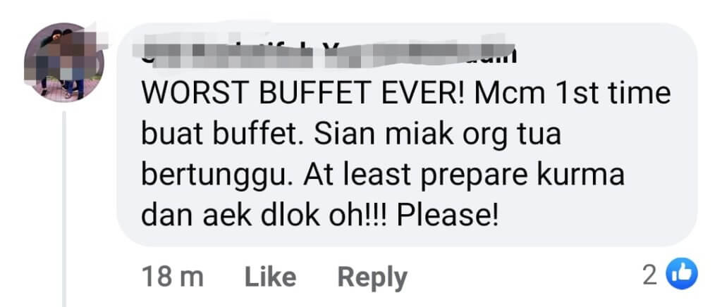 Tunggu Lebih 2 Jam, Netizen Bengang Servis Buruk Pakej Berbuka Pusat Konvensyen Di Kuching