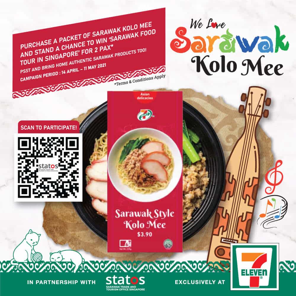 174133786 590450912348756 3093746062848739814 n 'We Love Sarawak Kolo Mee,' Semua 425 Kedai 7-Eleven Di Singapura Kini Promosikan Mi Kolok Sarawak
