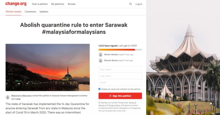 BeFunky collage 2021 04 05T154042.284 Berat Sebelah Dan Membebankan, Netizen Lancar Petisyen Mansuhkan Kuarantin 14 Hari Ke Sarawak