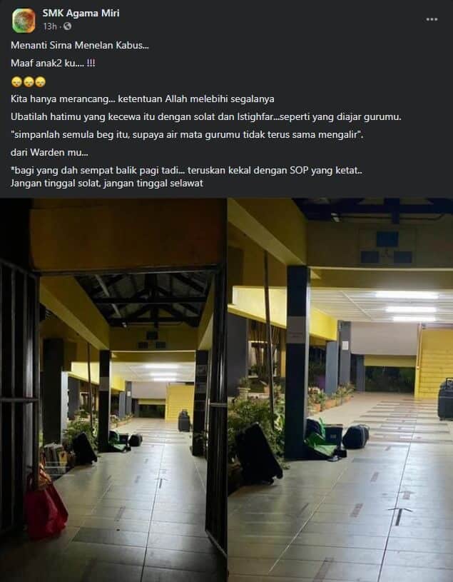Ibu Bapa Berang Dengan SOP Pelajar Asrama Tidak Dibenarkan Pulang Rumah Di Saat Akhir