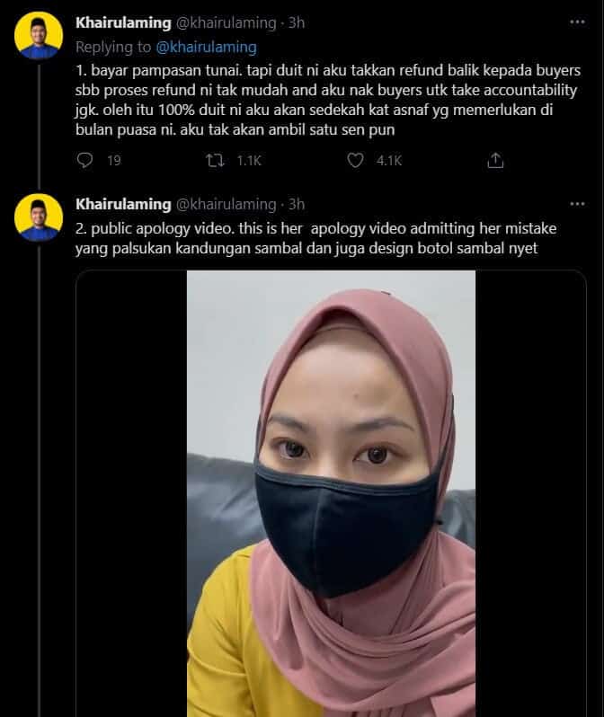 Wanita Ciplak Sambal Nyet Berapi Mohon Maaf, Khairulaming Tuntut Pampasan Tunai