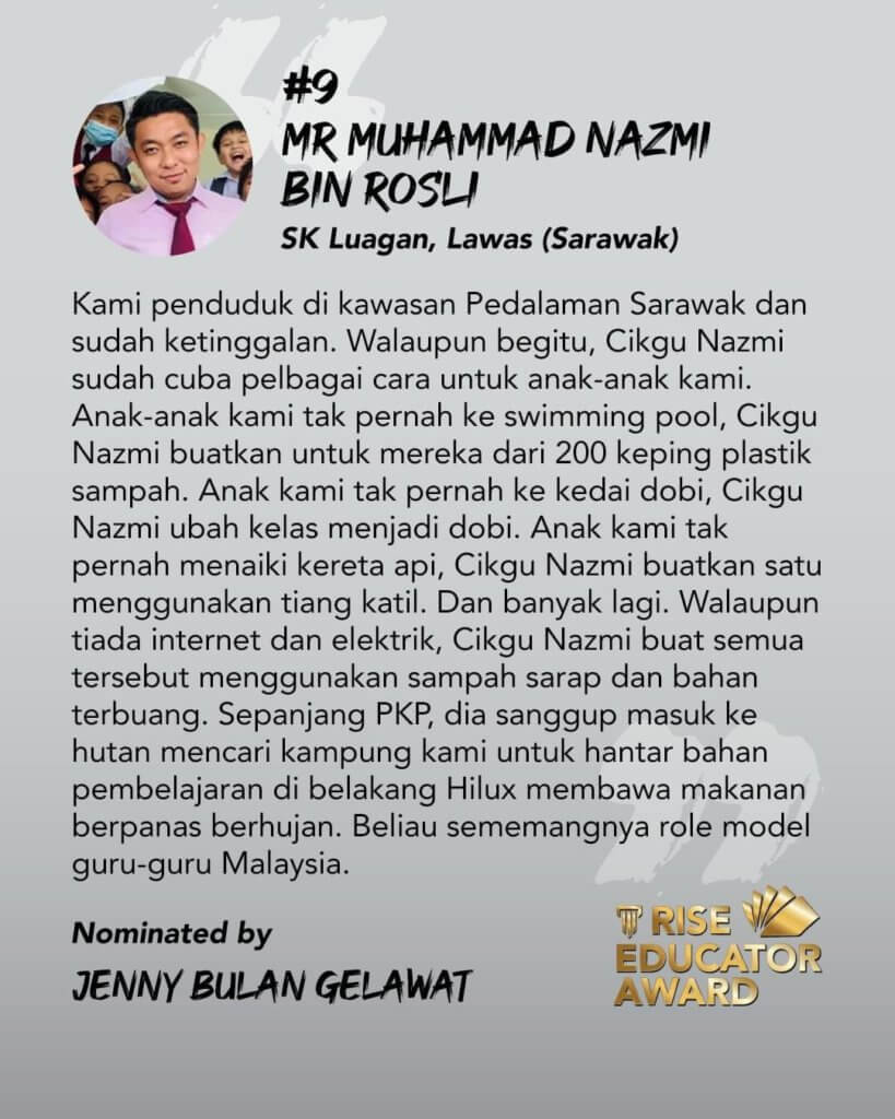 Guru Pedalaman Sarawak Ini Terharu Apabila Ibu Bapa Murid Sanggup Ke Pekan Hantar Pencalonan