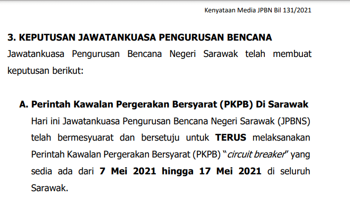 image 44 TERKINI : Tiada Dine In Dibenarkan Di Sarawak Mulai Esok, Sarawak Kekal Laksana PKPB