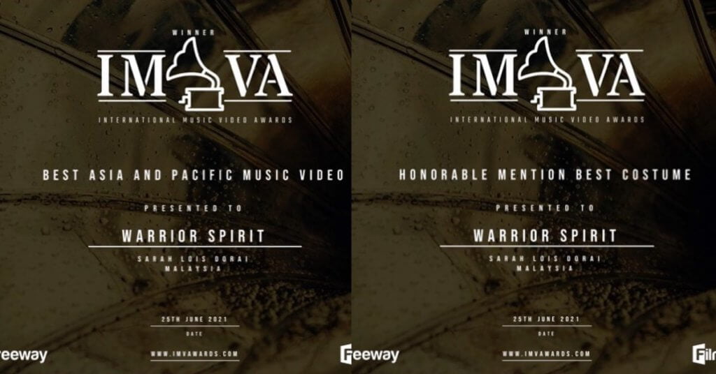 Tuah Semangat 'Balang', Muzik Video Alena Murang Raih 2 Anugerah Di International Music Video Awards UK 2021 7 Tuah Semangat 'Balang', Muzik Video Alena Murang Raih 2 Anugerah Di International Music Video Awards UK 2021